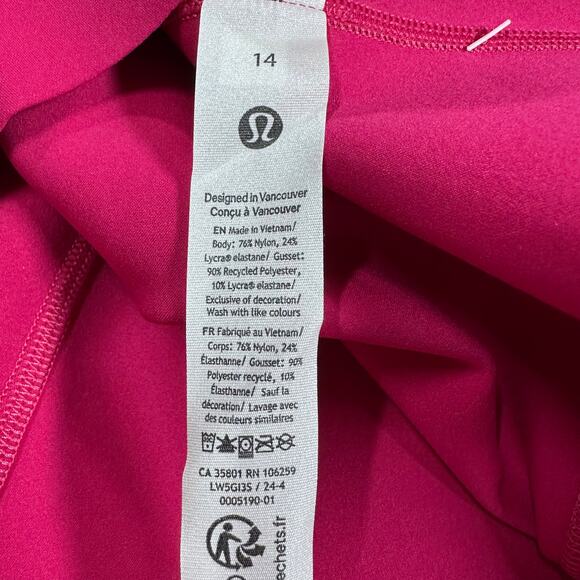Lululemon Glow Up Super-High-Rise Tight 28" Passionate Pink Women's Size 14 NWT - Picture 7 of 10